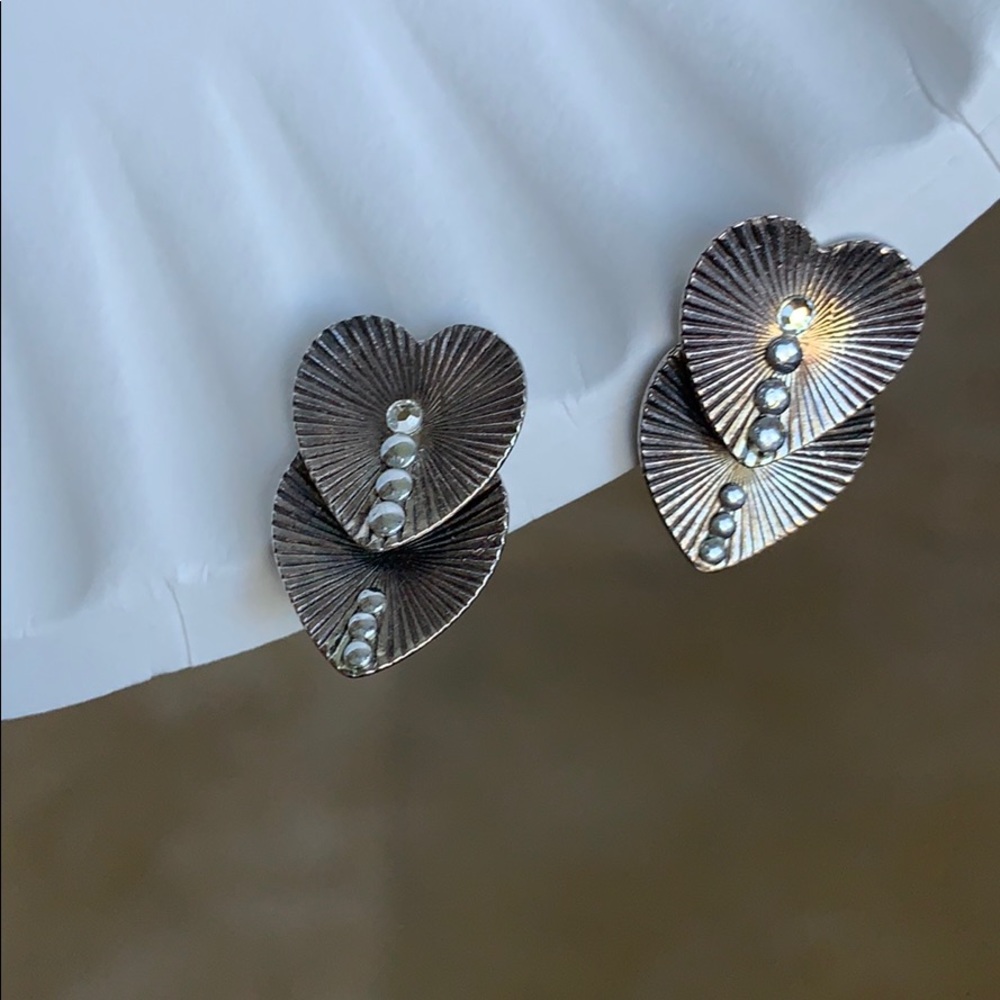 Heart clip on earrings